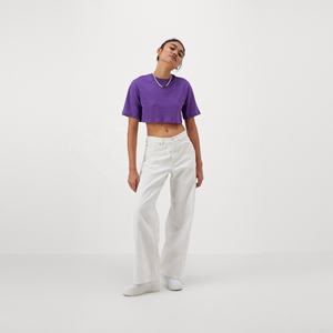 Women Yoga Crop Top Customizable OEM Manufacturer's Loose Fit Breathable Cotton <b>T</b>-<b>shirt</b> with O-Neck Quick Dry Custom Size - Product Image 3