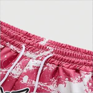 Fabricante de ropa personalizada, ropa de calle, conjunto de dos piezas para hombre, camisa 100% algodón con estampado de peso pesado abullonado y pantalones cortos a juego. - Product Image 4