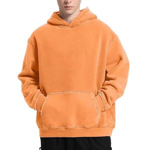 Sweat à capuche vierge pour hommes 100% coton vierge épais éponge française poids lourd sweats à capuche pour hommes surdimensionnés vente en gros - Product Image 3