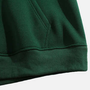 Wholesale Custom 400 GSM 100% French <b>Green</b> Terry Cotton Acid Washed Solid Pattern Cropped <b>Hoodie</b> for <b>Men</b> Plain Dyed Winter - Product Image 3