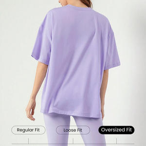 Ensemble de yoga pour femmes T-shirt et leggings respirants Vêtements de sport extensibles Impression de logo personnalisé Vente en gros de marque privée - Product Image 2