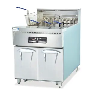 Vertical Double Cylinder Four-screen Computer Version Fryer With Oil Filter Truck With 10-stage Timing Oil Filter Electric Fryer