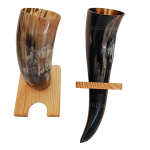 Corne à boire viking en buffle 100% naturelle avec tailles personnalisées, qualité supérieure, corne à eau polie, grossiste en provenance d'Inde - Product Image 5