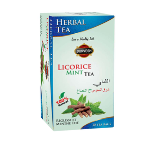 Té de bienestar a base de hierbas de menta de regaliz natural 100% Sin cafeína y refrescante 30 bolsitas de té por caja - Product Image 1