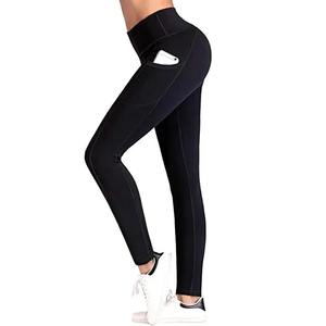 Leggings de Yoga taille haute pour femmes, pantalon rose de Yoga avec poche - Product Image 6