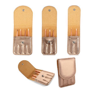 Pochette professionnelle pour cils 4 pinces | Ensemble de pinces à cils en cuir Pu avec Logo personnalisé - Product Image 2