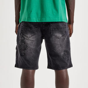 Vente en gros sur mesure Short en jean d'été de haute qualité avec broderie d'appliques Jeans pour hommes Pantalons courts Jeans Skinny Shorts pour hommes - Product Image 4