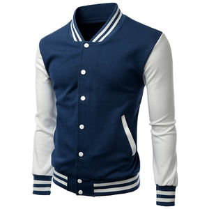 Chaqueta de invierno al por mayor a la venta a precio bajo chaquetas universitarias transpirables abotonadas hechas de cuero y lana 100% para hombre a la venta - Product Image 4
