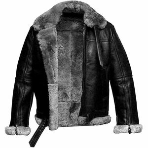 Veste en cuir pour homme sur mesure, veste bomber en peau de mouton, veste décontractée, veste en cuir synthétique vintage - Product Image 2