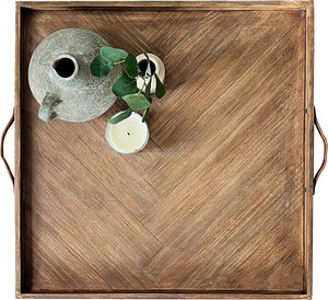 High Quality Stylish Rectangular Wooden <b>Tray</b> with Marble Mosaic Food Serving <b>Tea</b> Breakfast Wedding Home Kitchen Decorative <b>Tray</b> - Product Image 6