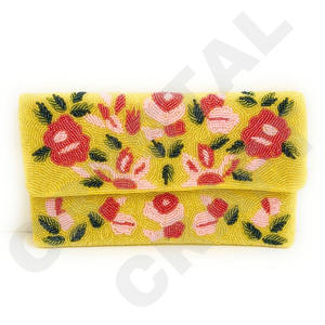 Bolso de Mano de Fiesta Bordado a Mano con Cuentas y Diseño Floral Personalizado CRYSTAL CRAFT con Logotipo Personalizado - Bolsos de Diseñador de Lujo - Product Image 1