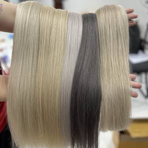 Europeo Ombre Tonos Extensiones de cabello Remy recto natural Cabello humano ruso crudo - Product Image 4