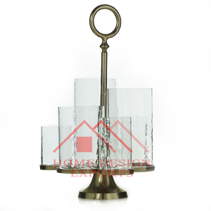 Bougeoir en métal fini nickel-argent avec bougie votive en pot de verre - Product Image 4