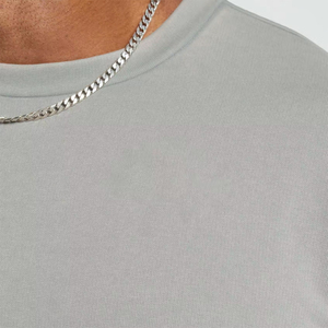 Camiseta Deportiva para Hombre de Corte Regular, 100% Algodón de Primera Calidad, Hombros Caídos, Compresión Elástica, Transpirable, con Letras, 220g, Tejido de Punto, Secado Rápido - Product Image 3