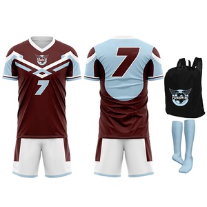 Uniformes de Fútbol para Hombre, Jacquard 100% Poliéster, Transpirables, de Alta Calidad, Elásticos, Manga Corta, Color Sólido, Personalizables - Product Image 5