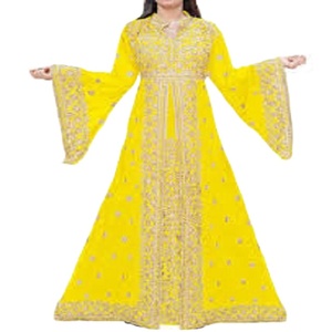 สีทึบเรียบง่ายเจียมเนื้อเจียมตัวอิสลามมุสลิมตุรกีเสื้อผ้าผู้หญิงดูไบ Abaya ชุดเอวสูงสําหรับผู้หญิง - Product Image 2