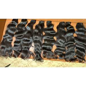 Top vente 8 pouces sud indien brut Remy cheveux Bundle Double trame cuticule aligné étiré vague naturelle non traitée directe - Product Image 4
