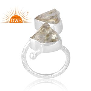 La última venta de anillo de piedras preciosas de amatista verde natural de Plata de Ley 925 fabricante de joyería personalizada - Product Image 1