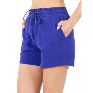 Shorts de sport décontractés pour femmes, coupe ajustée, taille élastique, respirants, en spandex/polyester, vente directe d'usine, prix bas - Product Image 2