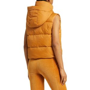 Haute qualité en gros hiver femmes sans manches veste pantalon automne tenue décontracté Logo personnalisé imprimé Cotto bouffant veste 2026 - Product Image 3