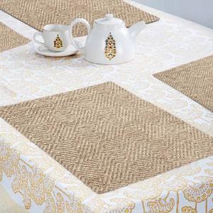 Tapis de Table tissé en toile de Jute, style classique, Design personnalisé, rayures, Logo de haute qualité, tapis de Table à manger personnalisé, prix de vente directe - Product Image 1