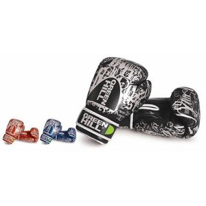 Gants de boxe junior personnalisés 12oz en cuir, équipement d'entraînement avec motif imprimé, logo sur mesure pour les salles de sport et les événements sportifs - Product Image 3