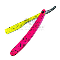 Rasoir droit professionnel pliable et coulissant en acier inoxydable, lame unique, non électrique, réutilisable, couteau de rasage, logo personnalisé, pour barbiers