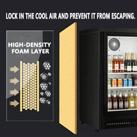 Vitrine réfrigérée commerciale à double porte vitrée pour comptoir, armoire à vin et présentoir de boissons