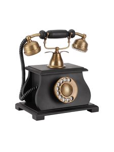 Téléphone en métal aspect antique modèle de téléphone. Pièce maîtresse fabriquée (ne fonctionne pas) Article de bureau. Produit de créateur Brass - Product Image 5