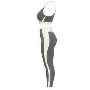 Conjuntos de Yoga Modernos para Mujer con Logotipo Frontal, 2 Piezas, Tela Elástica, Ajuste Suave para Práctica de Yoga y Entrenamiento Físico - Product Image 6