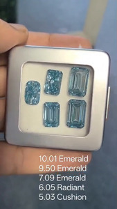 เพชรเลี้ยงในห้องปฏิบัติการ VVS1 สีชมพูแฟนซี ทรงเอเมอรัลด์ CVD ขนาด 5.03 6.05 7.09 9.05 10.01 มม. ได้รับการรับรองจาก IGI - Product Image 3