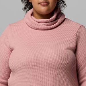 Sudadera de Manga Larga para Mujer, Estilo Urbano, Color Sólido, con Cuello Alto y Diseño de Logotipo Personalizado / Ropa Casual de Moda - Product Image 2