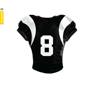 Custom Quick Dry 100% Polyester Half Sleeve Tackle Football Jerseys Heat-Transfer Printing OEM Service Wholesale Low Price High - Product Image 1