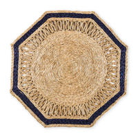 Set de table octogonal en jonc de mer naturel écologique de haute qualité, tissé à la main, style européen, taille personnalisée, pour la maison, l'hôtel, la cuisine