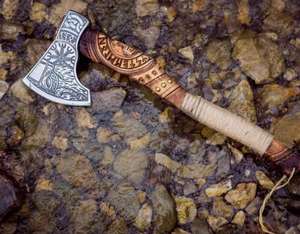 Hachas Vikingas Mortal Blades, Hacha Vikinga con Mango de Madera, Hacha de Acero para Campamento, Precio al por Mayor - Product Image 4