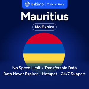 Eskimo Maurice 3 Go eSIM sans expiration de la validité des données, données de voyage, vitesse rapide 5G/4G, pas de carte SIM physique requise, S-MA-03, Smartphones numériques - Product Image 1