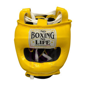 Precio al por mayor: Conjunto de boxeo personalizado de cuero genuino de alta calidad, sin cinturón, que incluye guantes de boxeo, protector de cabeza y protector de ingle. - Product Image 4