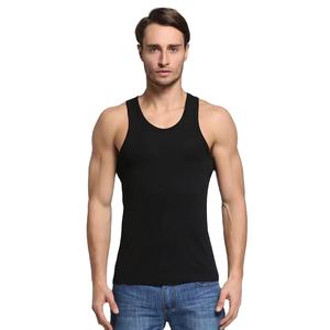 Fabricant OEM de débardeurs en coton de qualité supérieure, sous-vêtements personnalisés, couleur unie, débardeur pour homme en grande taille - Product Image 1