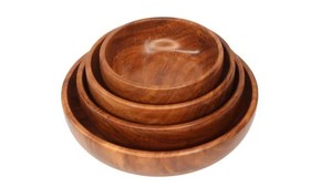 ชุดชามสลัด/ซุปไม้ขัดเงา4ชิ้นลายสำหรับตกแต่งไมโครเวฟ-ปลอดภัยฐานทนความร้อนตัวอย่างฟรีสำหรับปาร์ตี้สั่งซื้อจำนวนมาก - Product Image 4