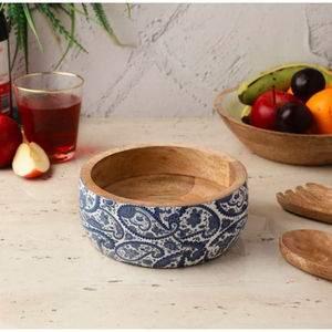 Dinnerware Wooden Food <b>Fruit</b> Salad Bowl Large Size Dough Serverware Bowl Wooden <b>Sticker</b> Tableware Restaurant Cafe Bowl Spoon - Product Image 5