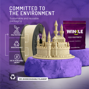 ไส้พิมพ์ 3 มิติ WINKLE Sand PLA HD แบบมีผิวสัมผัส ขนาด 1.75 มม. น้ำหนัก 1 กก. คุณภาพมาตรฐานยุโรป ES ย่อยสลายได้ พิมพ์ง่าย ความแม่นยำสูง 190-230 องศา - Product Image 5