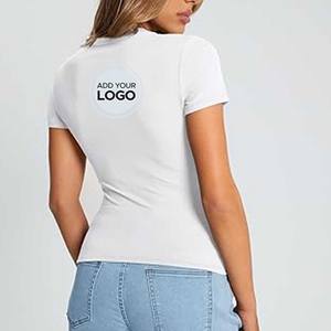 100% coton t-shirts pour femmes surdimensionné entraînement hauts courts à manches courtes col rond décontracté t-shirts amples - Product Image 2