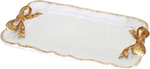 Bandeja de servicio con diseño de nudo dorado de alta calidad con asas para Decoración de mesa - Product Image 2