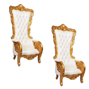 New Arrival Wedding Event Bridal <b>High</b> <b>Back</b> <b>Chair</b> Premium Solid Wood Modern Luxury Throne <b>Chair</b> <b>for</b> <b>SALE</b> - Product Image 5