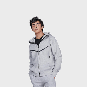 Vente en gros OEM survêtement à capuche XL avec fermeture éclair pour hommes vêtements d'entraînement sportif respirants pour l'hiver - Product Image 2