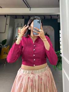 Nuevo Vestido Elegante de Moda, Último Modelo de Lehenga Choli de Seda Dola con Estampado Floral y Lentejuelas y Trabajo de Zari, Exportador Indio - Product Image 4