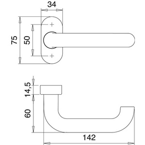 มือจับประตูโปรไฟล์สแตนเลส 1030/2033 พร้อมม่านบังตาและบานเกล็ดแบบตรง EDI ขนาด 8 มม. และแบบวงรี 8 มม. - Product Image 3