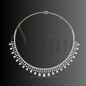 Hermosa joyería fina Zirconia cúbica mujeres 925 plata esterlina Rosa amor en forma de corazón encanto Collar para damas joyería - Product Image 1