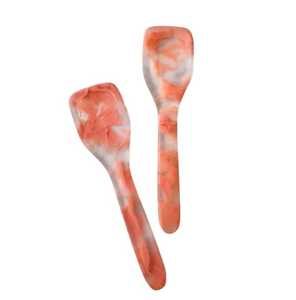 High Quality Unique Resin Salad <b>Serving</b> <b>Spoon</b> Set 2-Piece Modern Style Kitchenware for Wedding Parties Great Gift Idea - Product Image 2