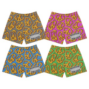 Pantalones cortos deportivos informales de alta calidad para hombre, gran oferta, pantalones cortos de malla con cintura elástica de secado rápido con patrón de estampado personalizado liso - Product Image 1